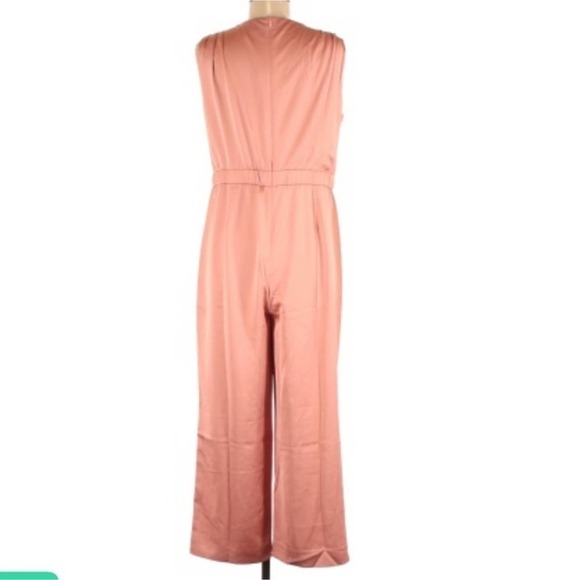 J.Crew Mercantile women's Satin Gloucester Back Crepe Jumpsuit Light Pink - Picture 3 of 7